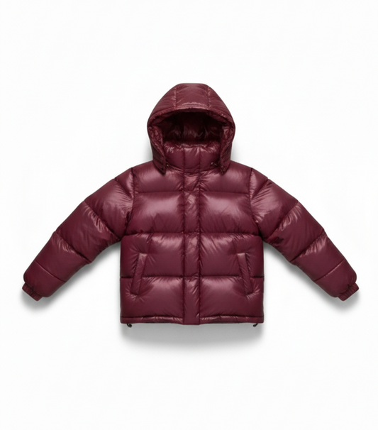 Mariah - Burgundy Puffer Jacket