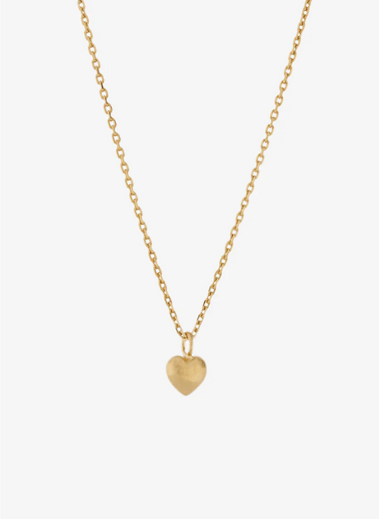 Solid Heart Gold Necklace